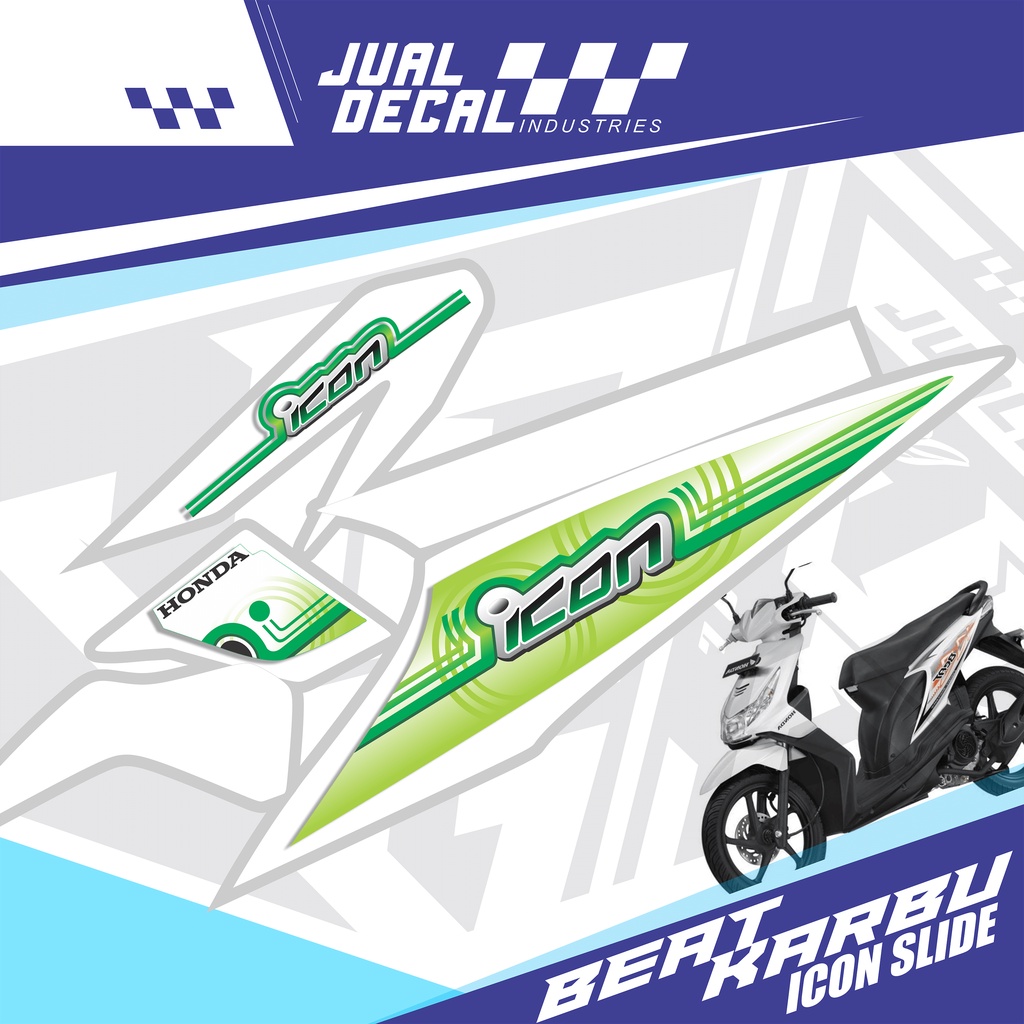 Striping Beat Karbu 2008-2012 ICON | Stiker Beat Karbu Variasi Sticker Honda Carbu Icon