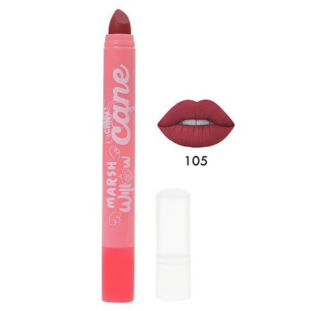 Marshwillow Candy Cane Matte Lip Crayon Red Ver 105 by Natasha Wilona, Lipstik