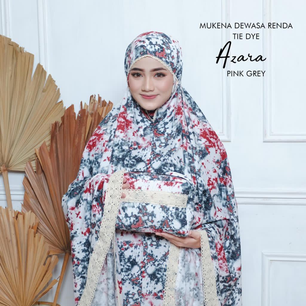 PUSAT MUKENA TASIK - MUKENA RAYON RENDA DEWASA TIE DYE AZARA