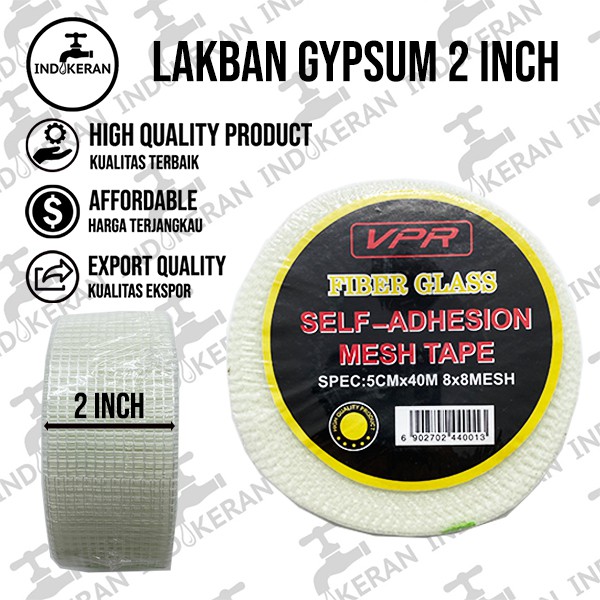 INDOKERAN - Lakban Kasa Gypsum - 2 Inch