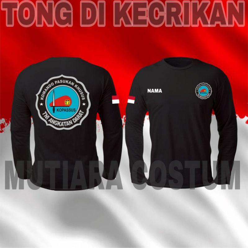 KAOS LONG SLEEVE KOPASSUS TNI AD