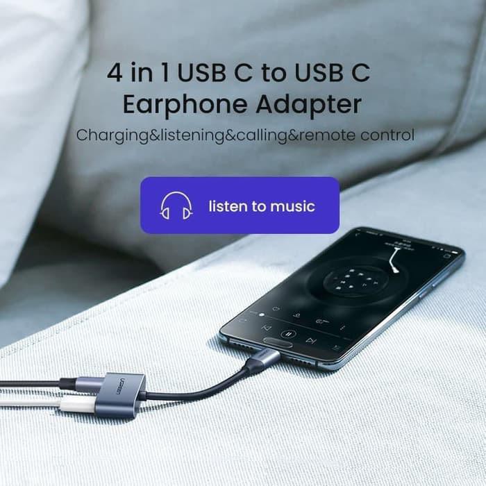 Ugreen Converter Type C to Dual USB C Earphone Audio SKU : 60165