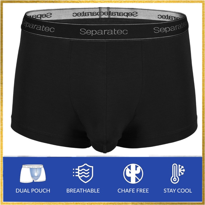 Celana Dalam Pria Separatec Trunks Micro Modal Premium 1 Pcs - Hitam - S