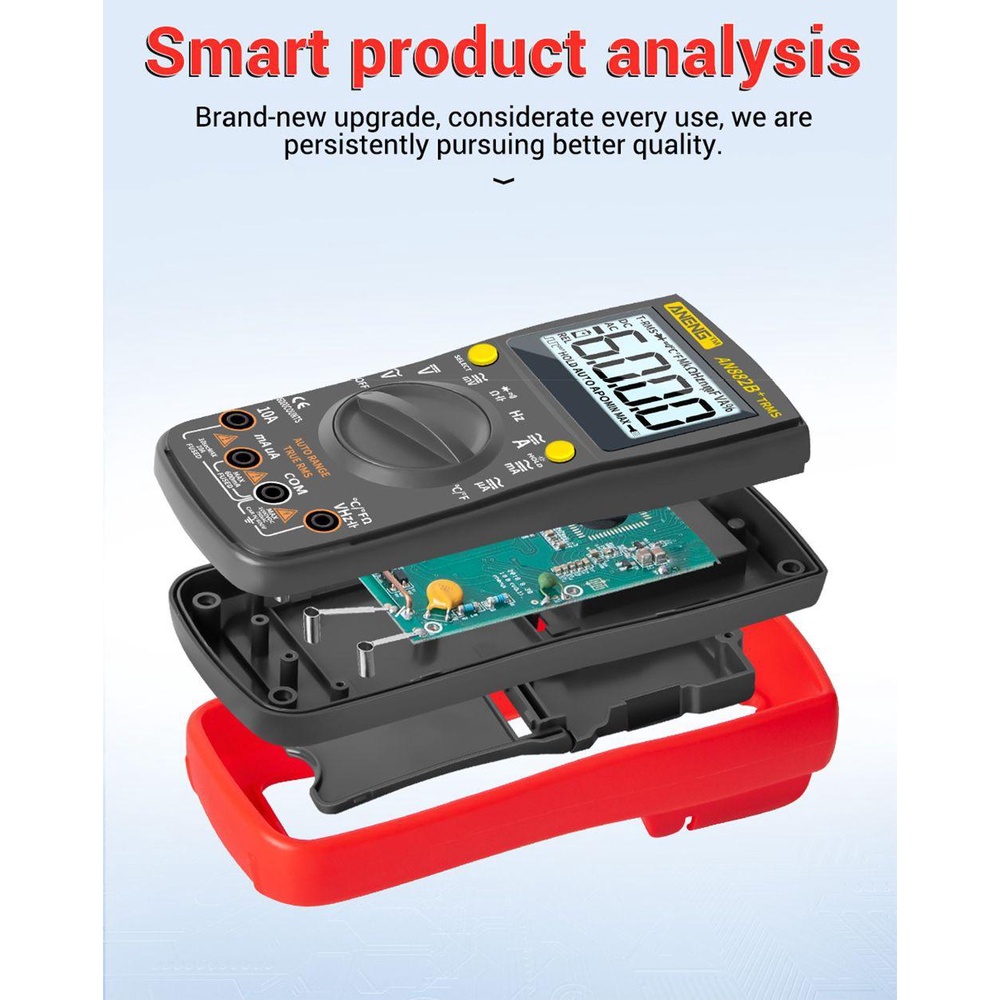 Solighter Digital Smart Multimeter Multifungsi Presisi Tinggi True RMS Dengan Pengukur Tegangan Temprature