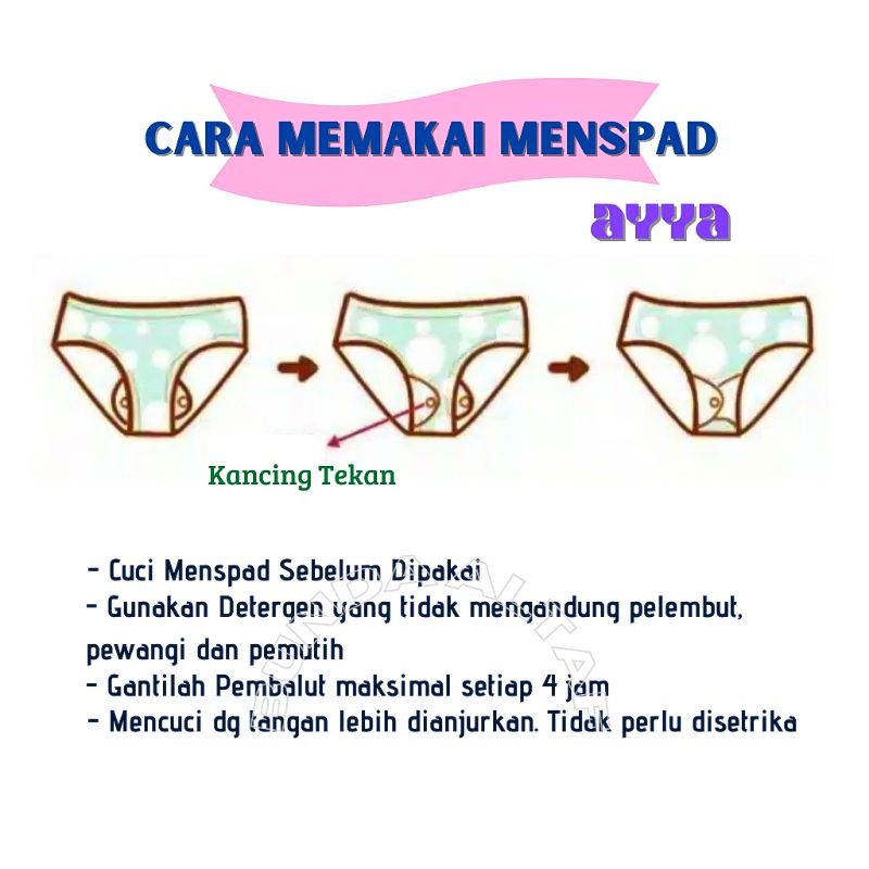Pembalut Kain Cuci Ulang Wanita / Menstrual Pad