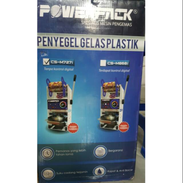 Mesin Cup Sealer Power Pack penyegel gelas plastik CS-M727i