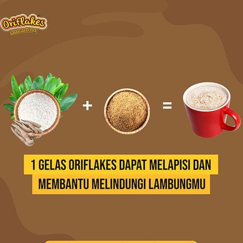 ORIFLAKES ORIGINAL 900 gram sereal umbi garut asam lambung maag gerd