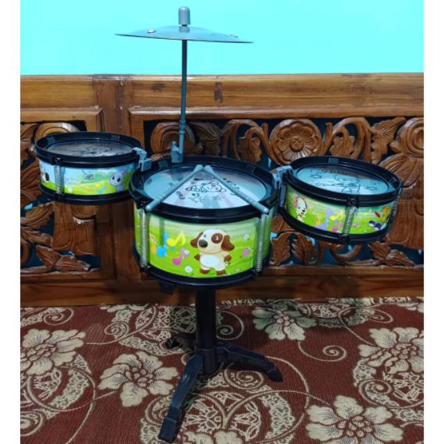 SH 1231 LITTLE JAZZ DRUM SET 4 IN 1 / mainan drum jazz set anak ukuran sedang