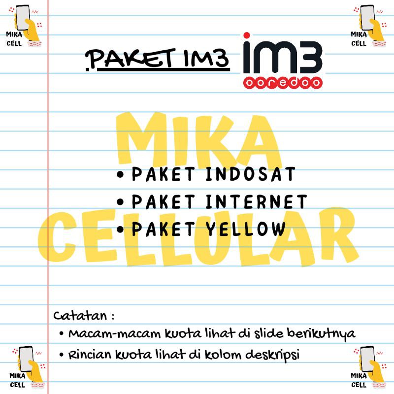 PAKET IM3 INDOSAT, INTERNET, YELLOW