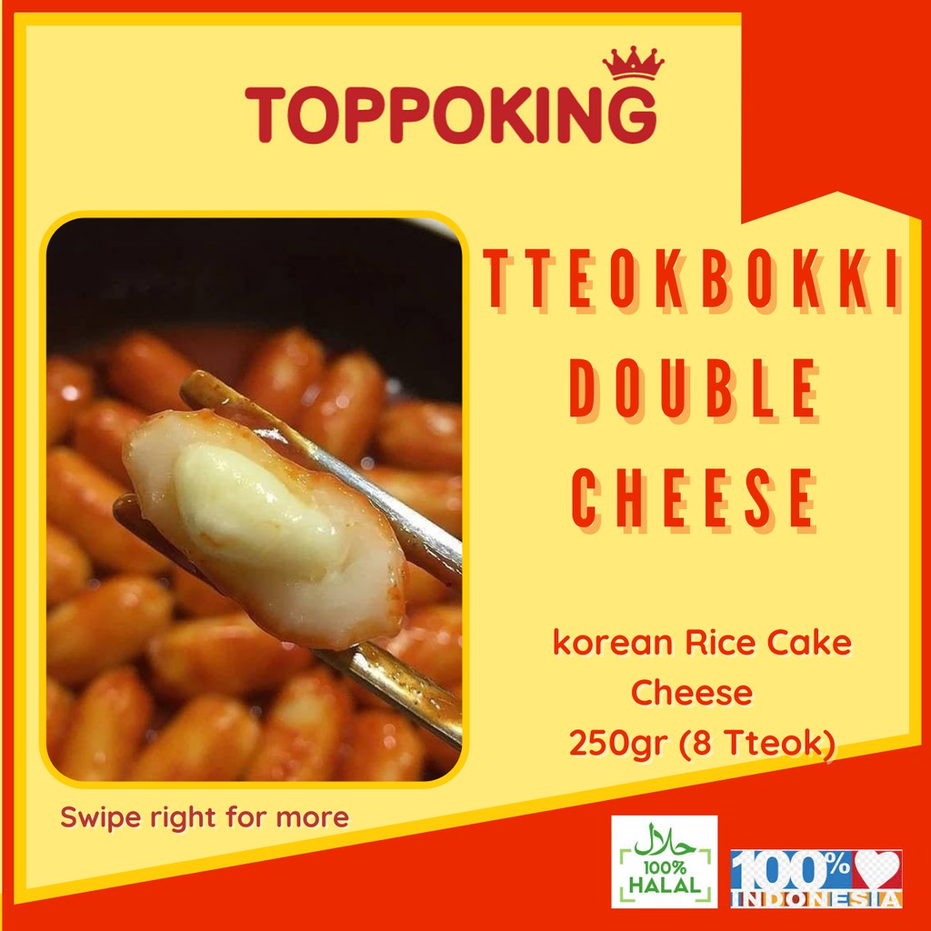 

TTEOKBOKKI DOUBLE CHEESE / TOPOKI INSTAN HALAL / TOPPOKI / TOPOKKI / TOPPOKING / MAKANAN INSTAN