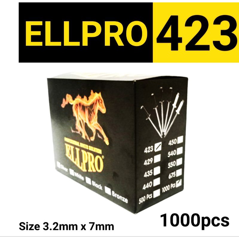 Paku Rivet ELLPRO RIVET 423 Size 3.2mm x 7mm isi 1000pcs