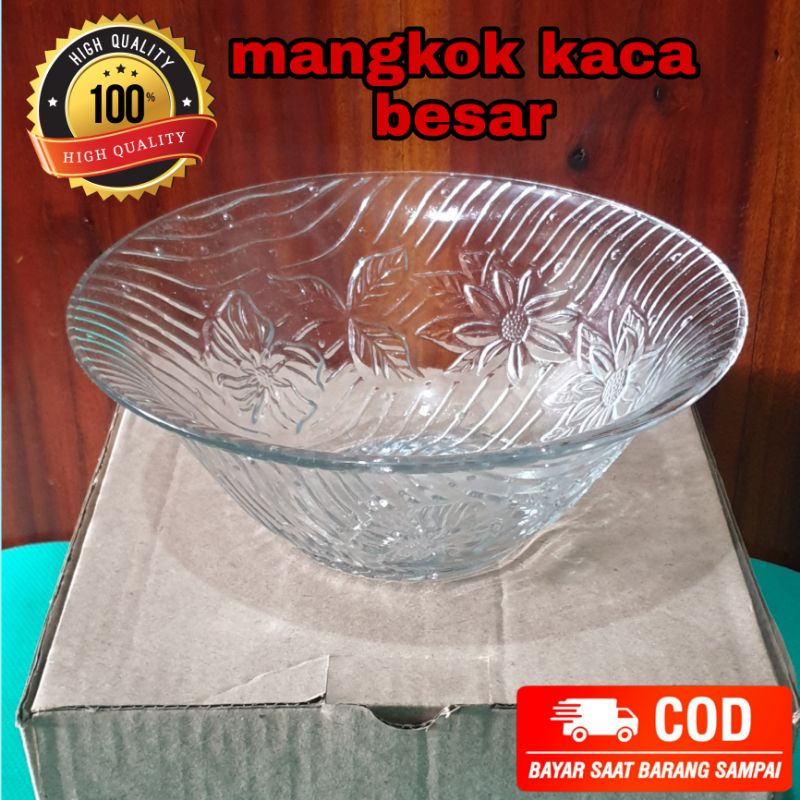 mangkok/mangkuk sayur kaca besar