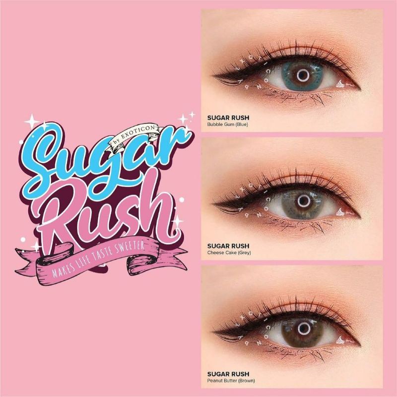 ❤ RATU ❤ Softlens Sugar Rush Korea By Exoticon Normal | Soflens Dia 14,2mm