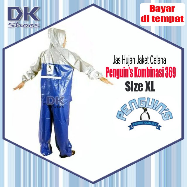 Jas Hujan Penguin's 369 XL Kombinasi / Jas Hujan Jaket Celana / Jas Hujan PVC