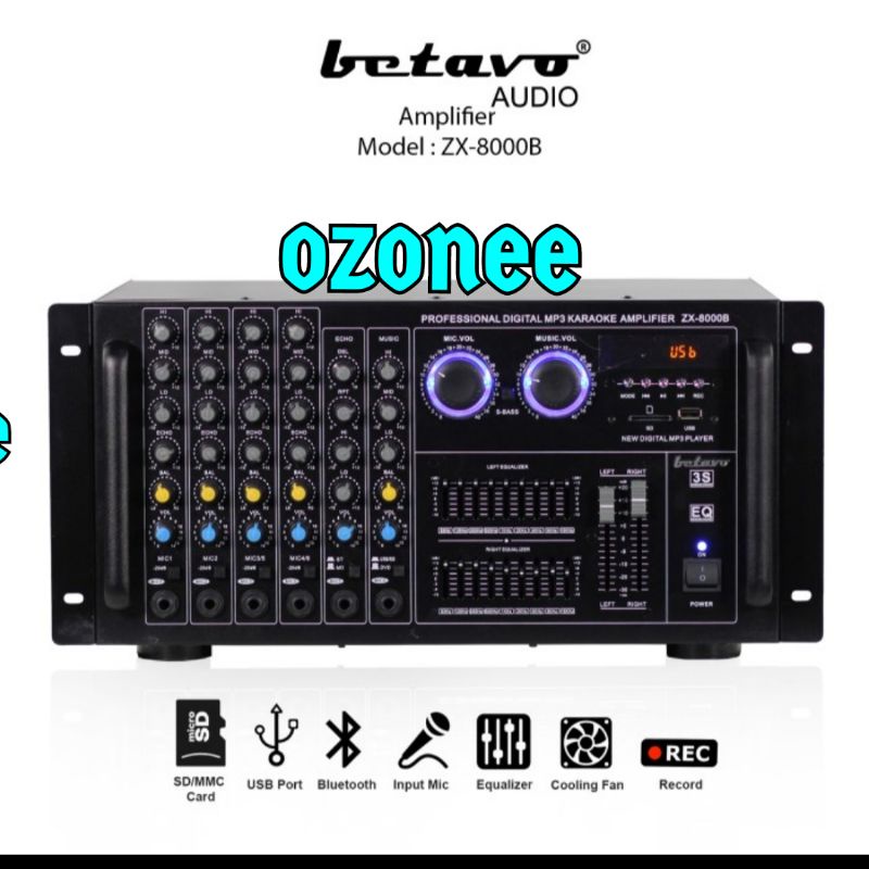 AMPLI BETAVO ZX 8000 B PROFESSIONAL AMPLI BETAVO ZX8000B BLUETOOTH ORI