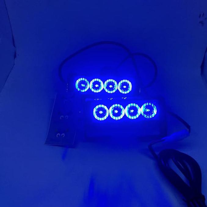 Lampu Strobo Led 4 Mata X 2 Channel / Strobo Untuk Motor Dan Mobil Promo Besar