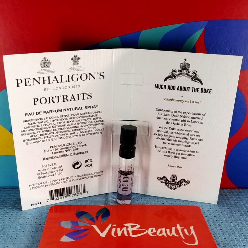 Vial Parfum OriginaL Penhaligon's Portraits Much Ado About The Duke EDP 1.5 ml For Men Murah