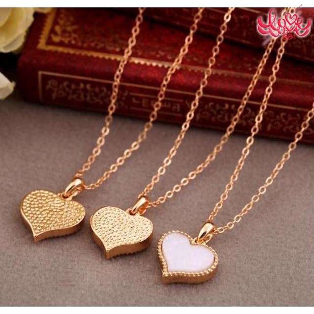 Empat Daun Semanggi Kalung Hati Cinta Klavikula Rantai Empat Daun Semanggi Kalung Kalung Kalung Pendek   Clover Heart Heart Necklace Love Clavicle Chain Necklace Short Necklace Necklace