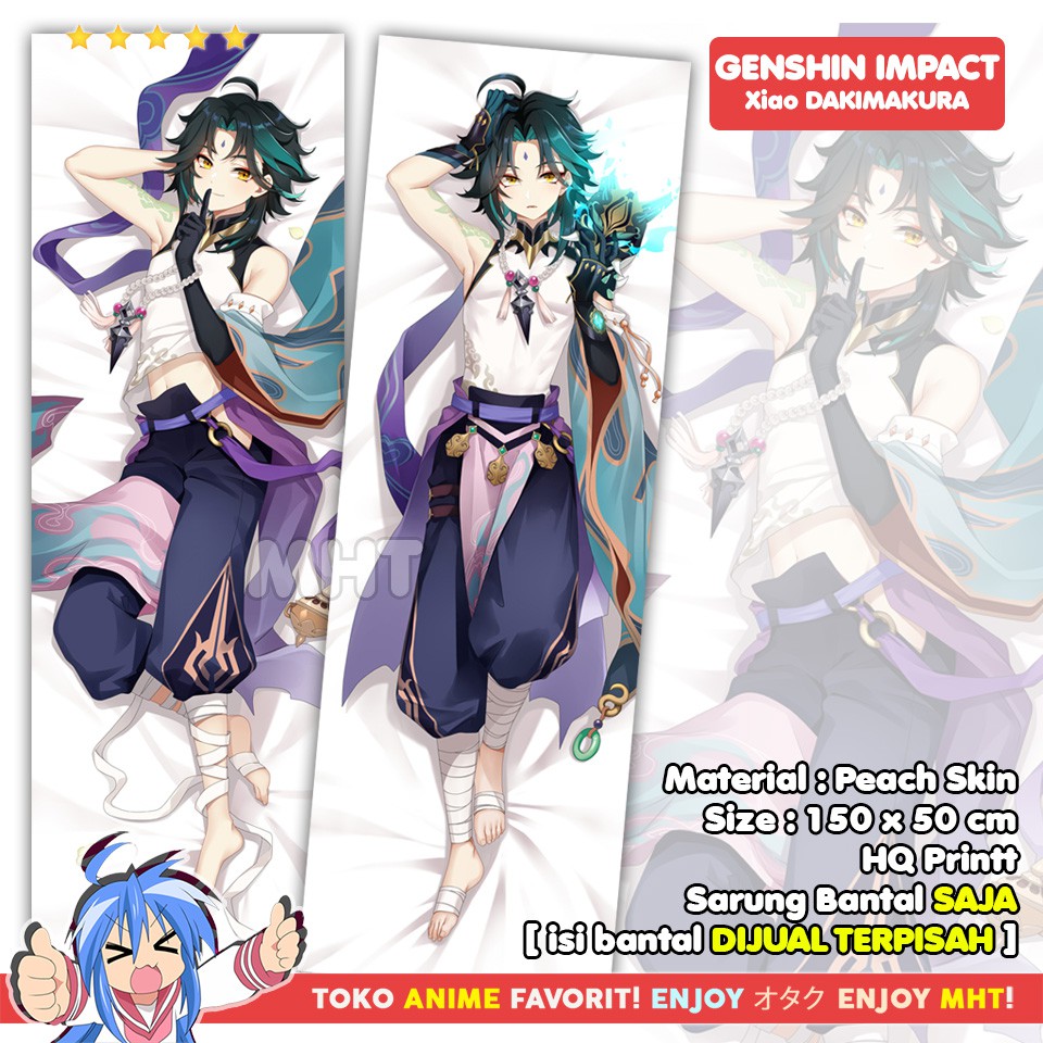 Sarung Bantal Anime Dakimakura Genshin Impact : Xiao