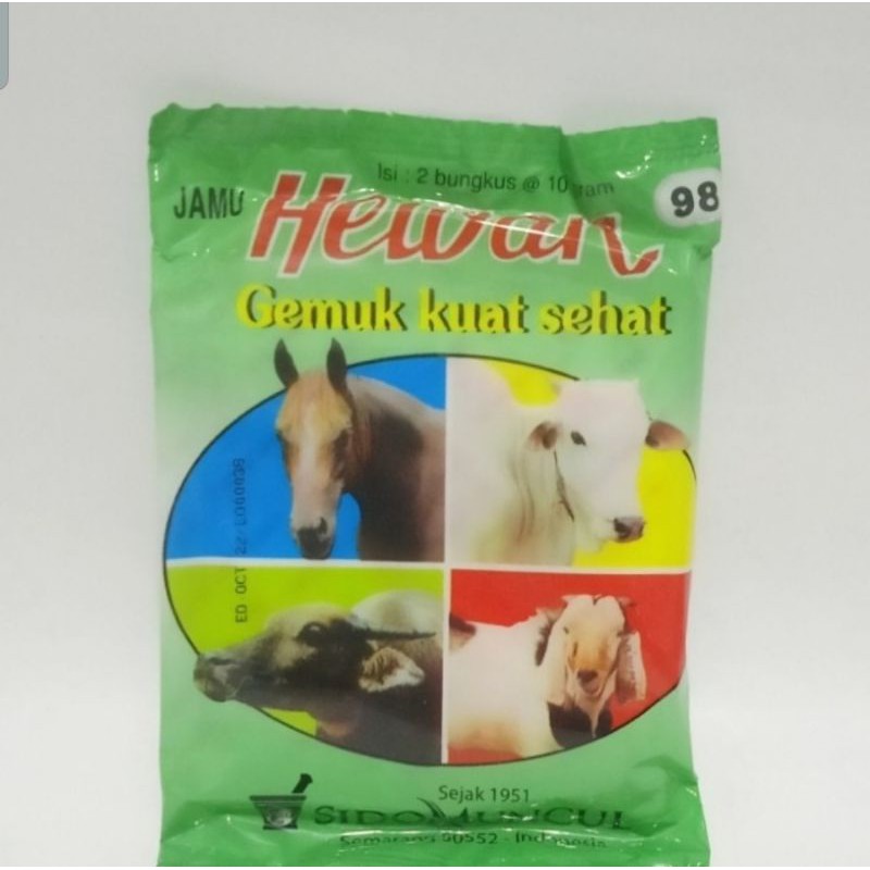 Jamu hewan sidomuncul 20 gram sapi kambing gemuk sehat kuat