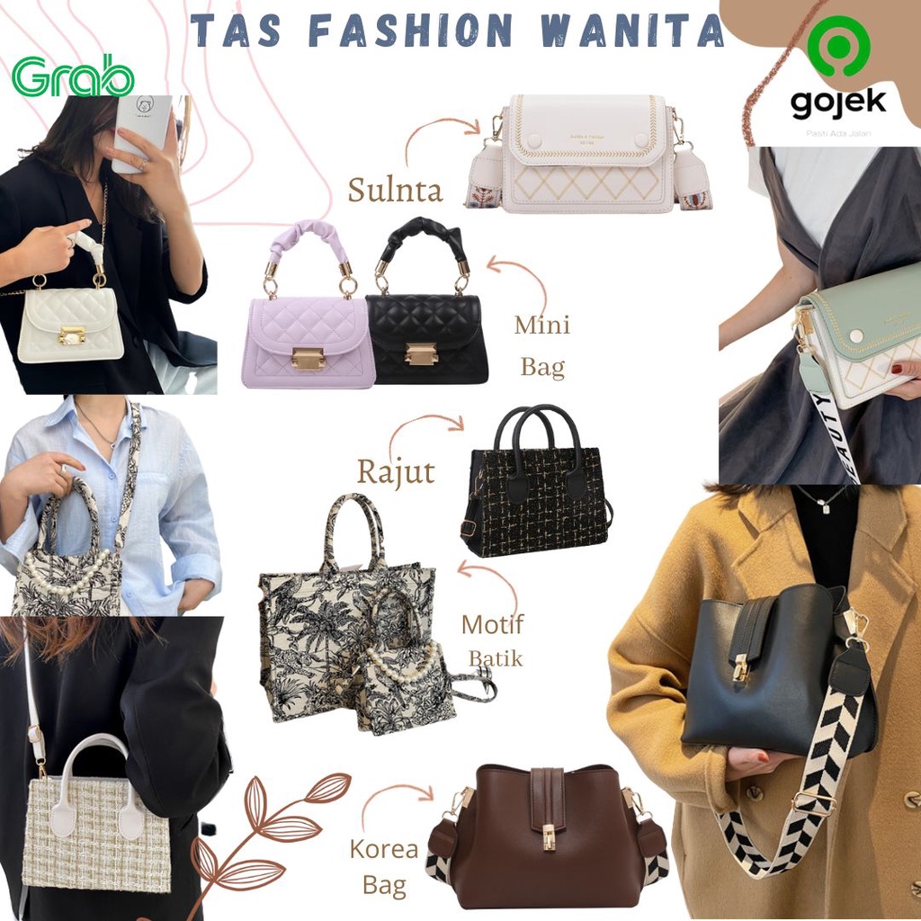 Tas Selempang Wanita Mini Handbag Tote Bag Tas Kerja Fashion Korea