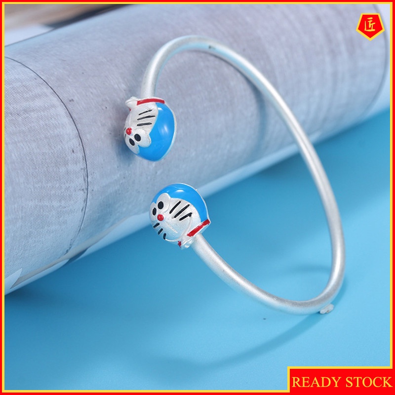 [Ready Stock]Cartoon New Fashion Pokonyan Smooth Opening Silver Bracelet