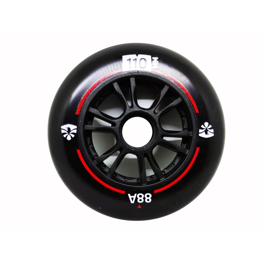 Roda Sepatu Roda Inline Skate Flying Eagle Black SHR 110mm isi 2 biji