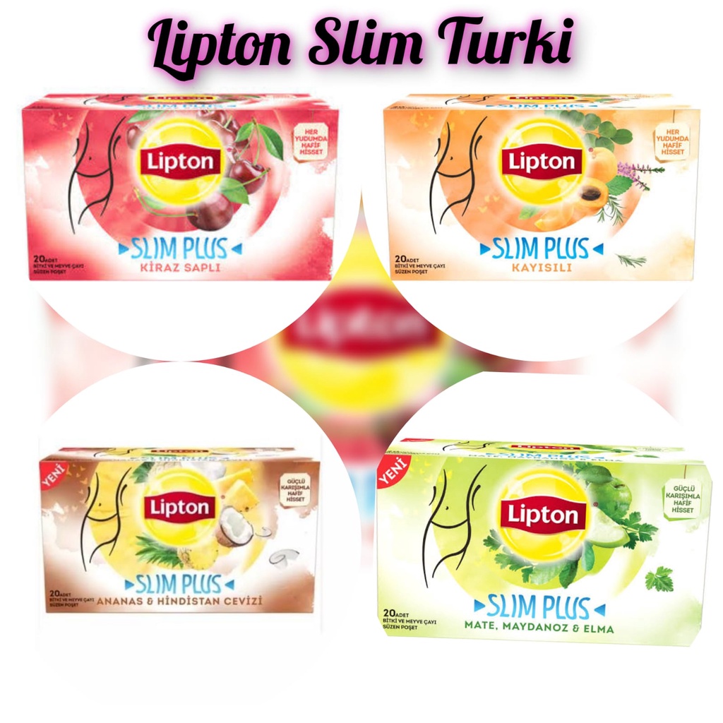 (COD) LIPTON SLIM PLUS TURKI ORI Slimming Tea Turki Teh Diet Lipton Turki Murah Lipton