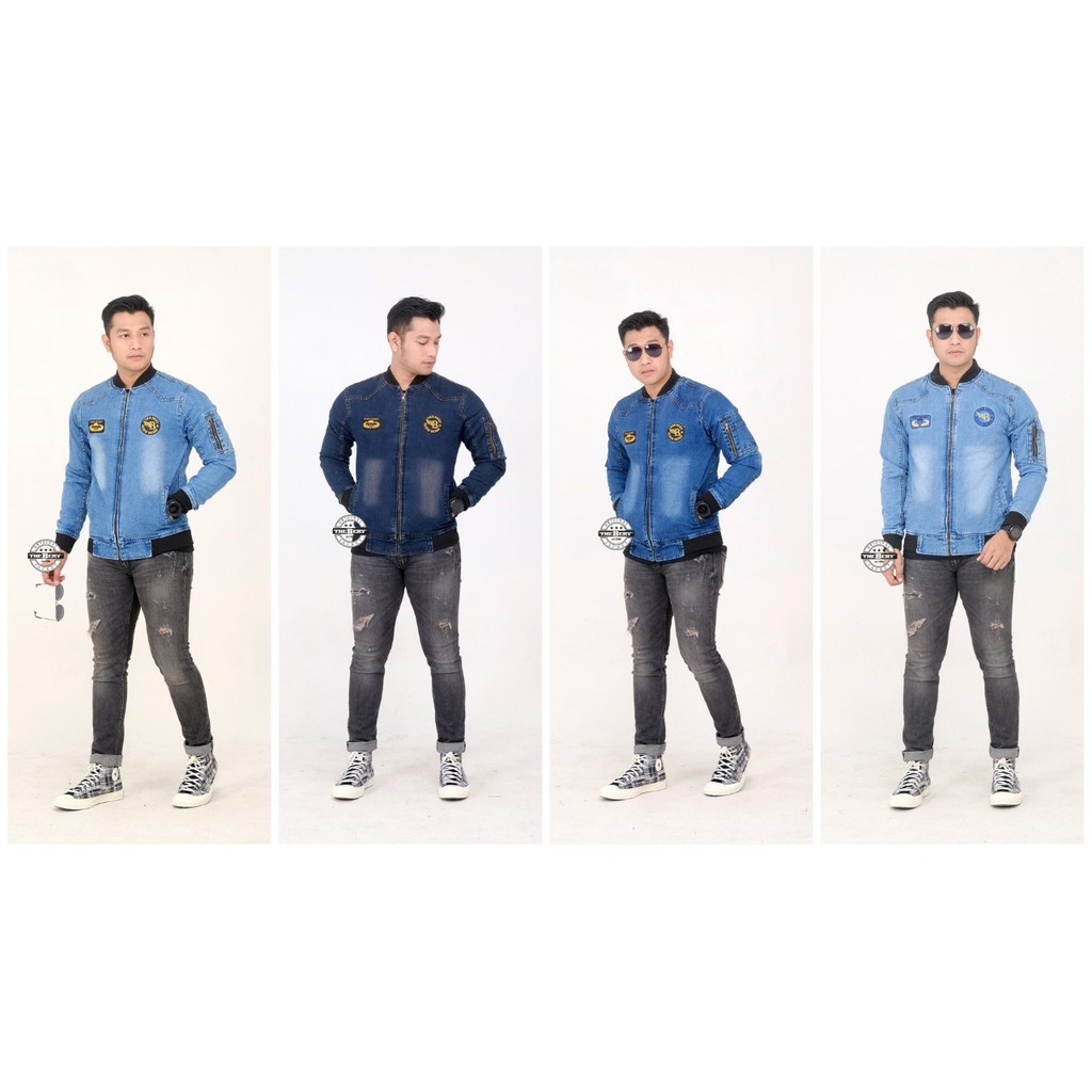 BOMBER DENIM B BLOCK JEANS BAJATEX / JAKET BOMBER