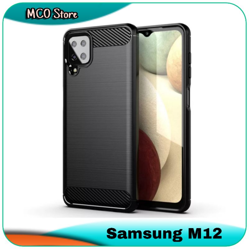 Casing Samsung Galaxy M12 Fiber Carbon Slim Fit Case