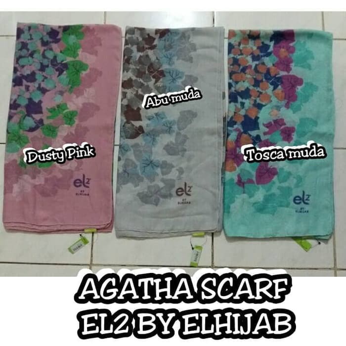 Unik Hijab Kerudung Segi Empat AGATHA SCARF EL2 BY ELHIJAB Original Limited