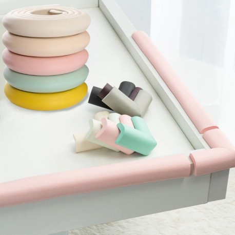 PELINDUNG PENGAMAN SUDUT 2m SIKU MEJA Empuk Tebal Double Tape Perekat Corner Protector Baby Safety