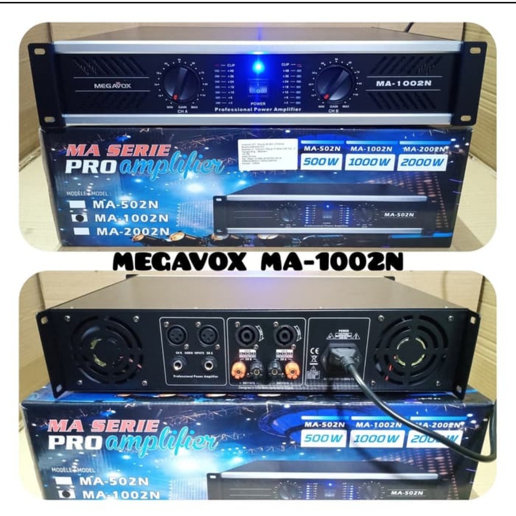 POWER AUDIO MEGAVOX MA 1002N PROFESIONAL POWERED AMPLIFIER