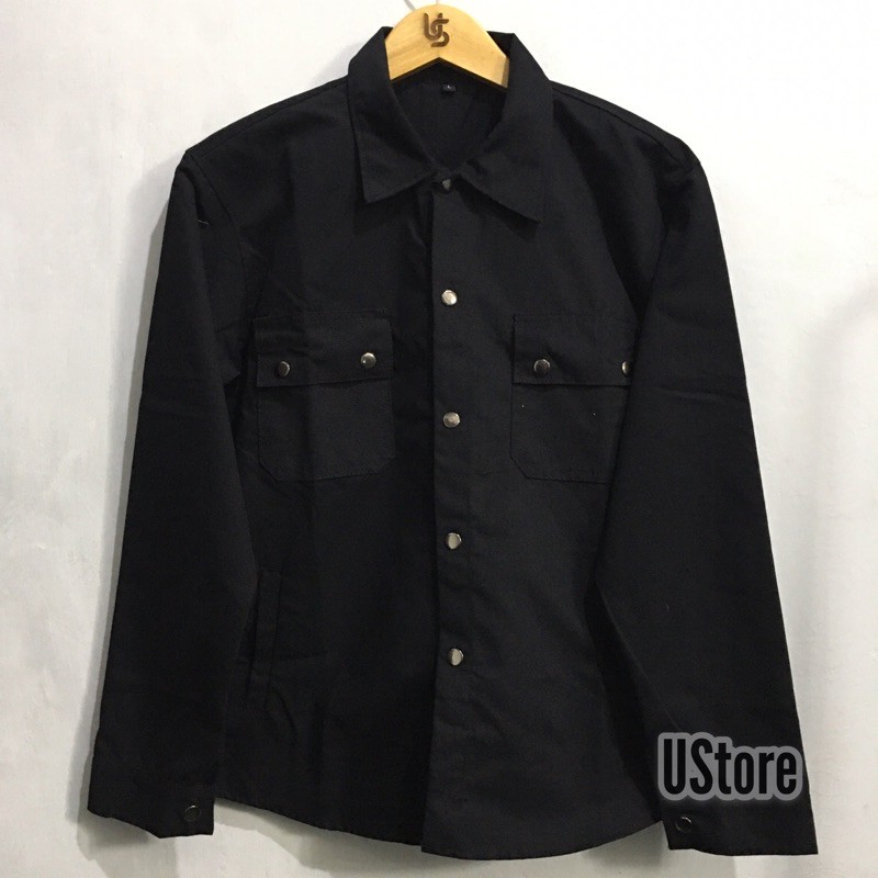 JAKET SEMI PARKA / JAKET KANVAS / jaket nadiladrn-Hitam