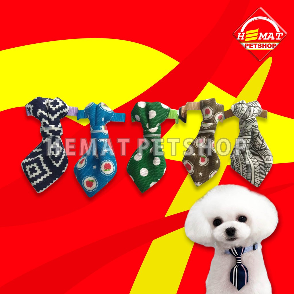 Kalung Dasi Kucing Anjing Motif Warna Warni