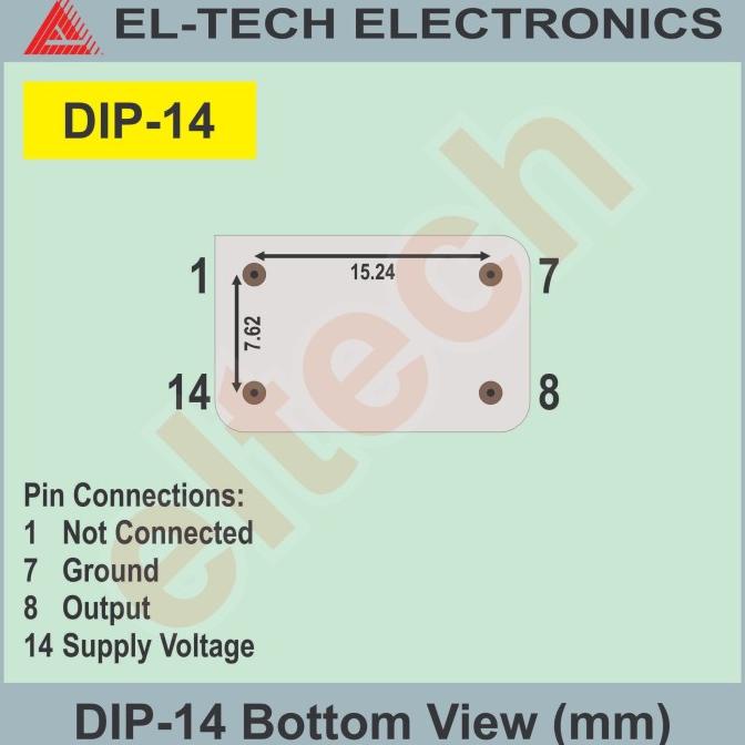 2MHz 2 MHz Kristal Crystal XTAL Oscillator Osilator 4 Pin DIP-14 elt3ch Ayo Order