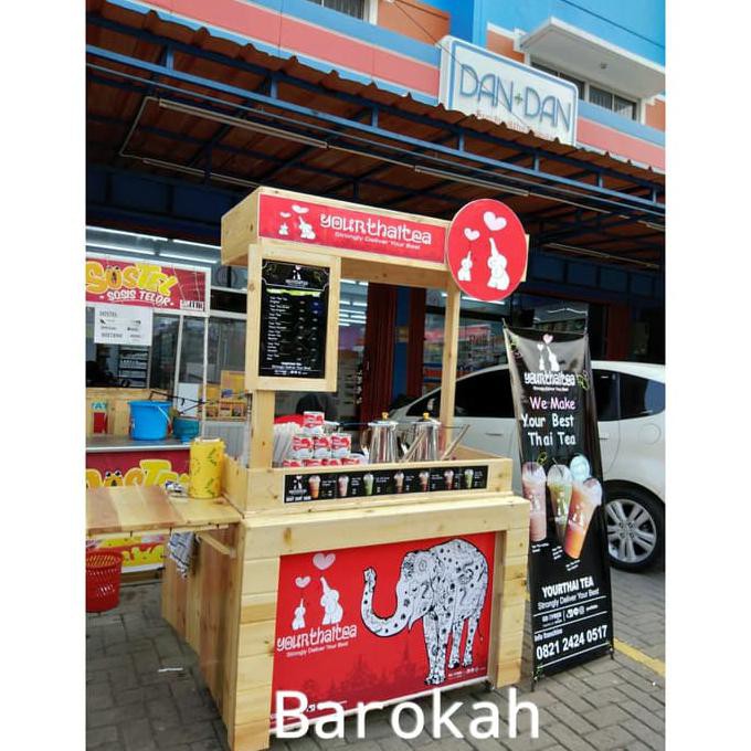 booth minuman / booth kayu / booth jati belanda / grobak
