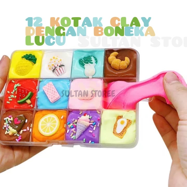 OBRAL Clay Mainan Anak boneka 3d / Edukasi lilin SLIME Clay Dough Colour Play