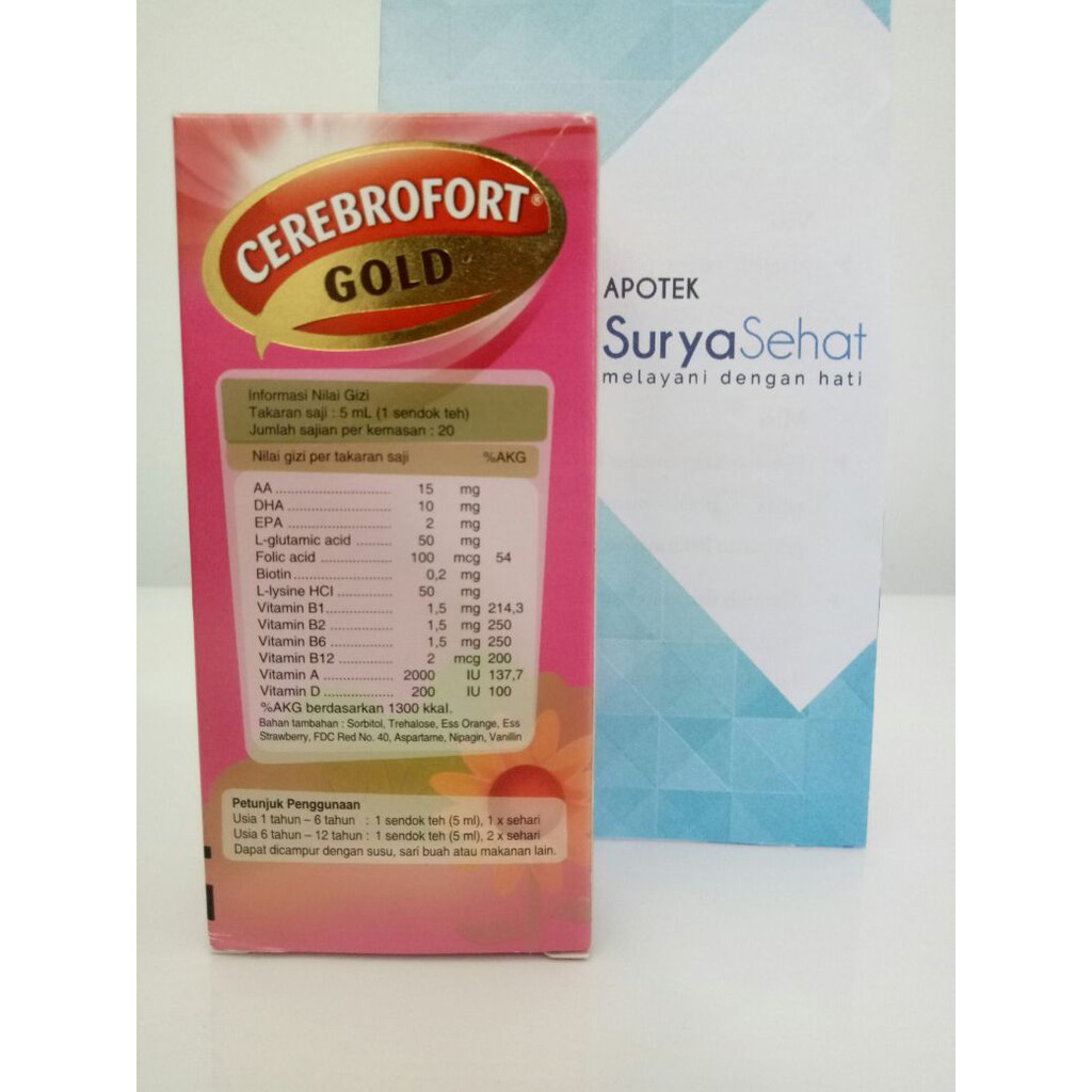 CEREBROFORT GOLD  Multivitamin Masa Tumbuh Kembang Rasa Strawberry 100 ml