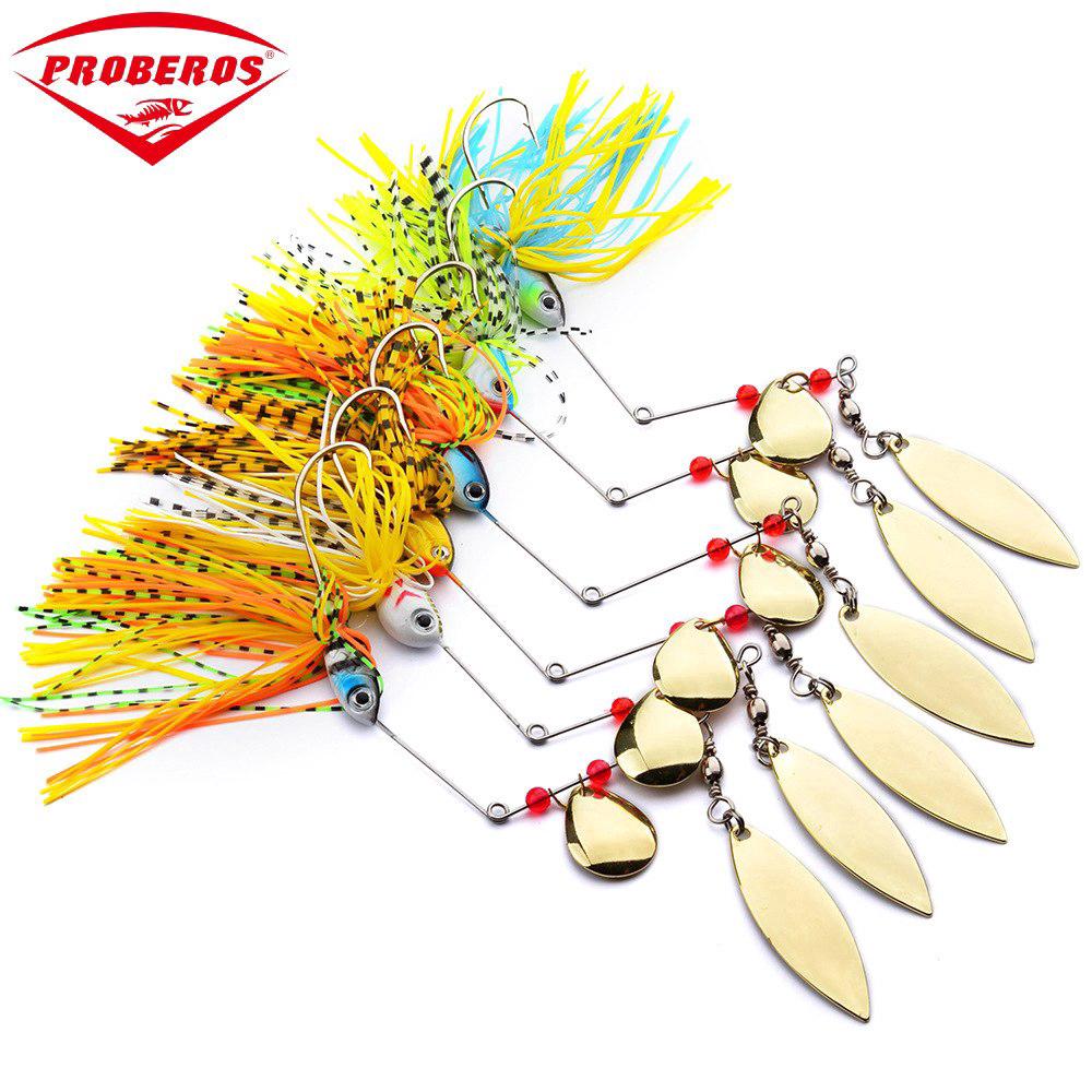 6 Warna 15-18G Spinner Logam Rumbai Buatan dengan Kait Perlindungan