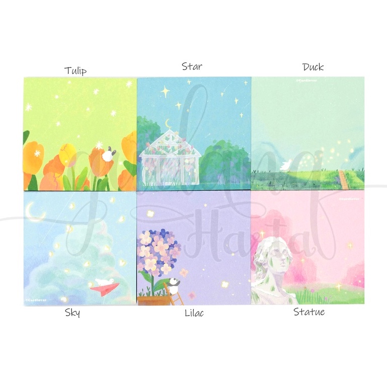 Memo Dreamy Sky Memopad Motif Alam Langit DIY GH 301262