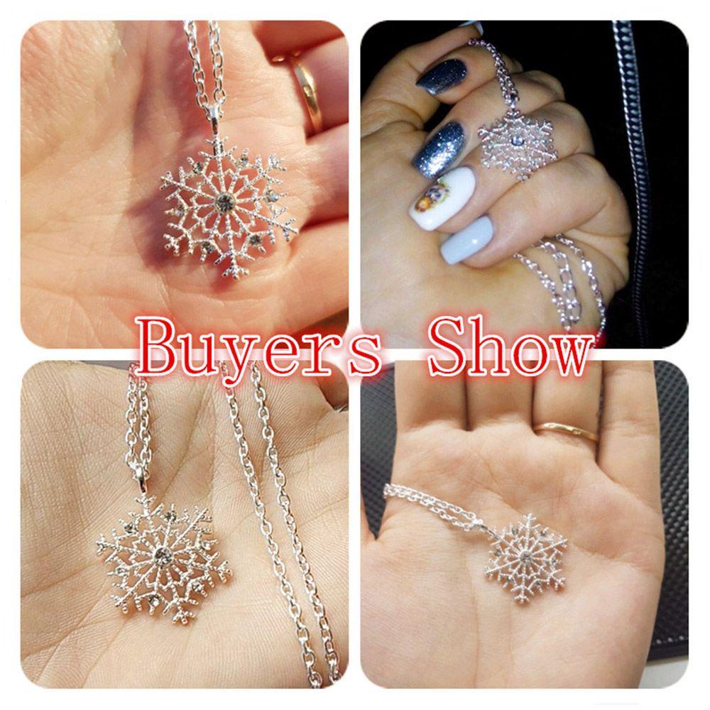 Kalung Rantai Silver Dengan Liontin Berlian Imitasi Untuk Wanita