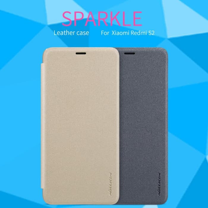 Xiaomi Redmi S2 Flip Cover NILLKIN Sparkle Case - Hitam