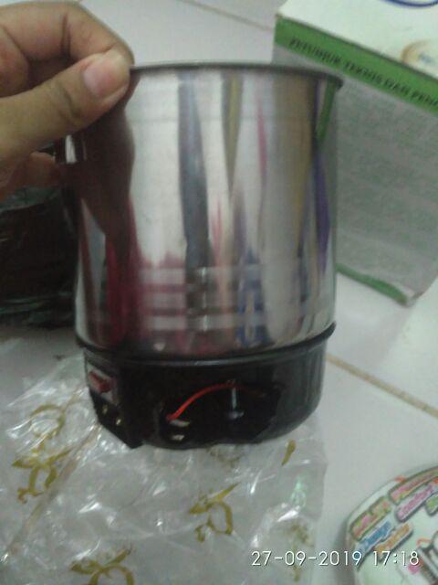 Mug Listrik Pemasak Air Merek Q2 Stainless Steel Ukuran 14 Cm Teko Listrik Peralatan Dapur 0082