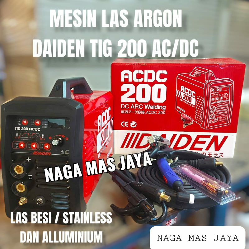 MESIN LAS ARGON DAIDEN TIG 200 ACDC / TRAFO LAS INVERTER DAIDEN TIG 200 AC/DC / TRAVO LAS ARGON DAID