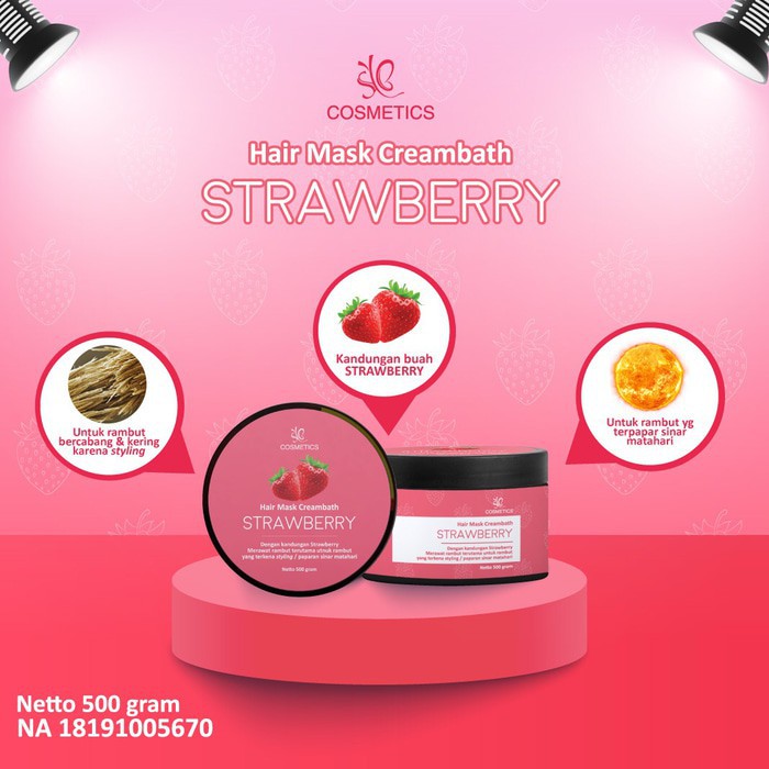 Hair Mask Creambath Kemiri STRAWBERRY/ Creambath Strawberry/UKURANBESAR [syb creambath]