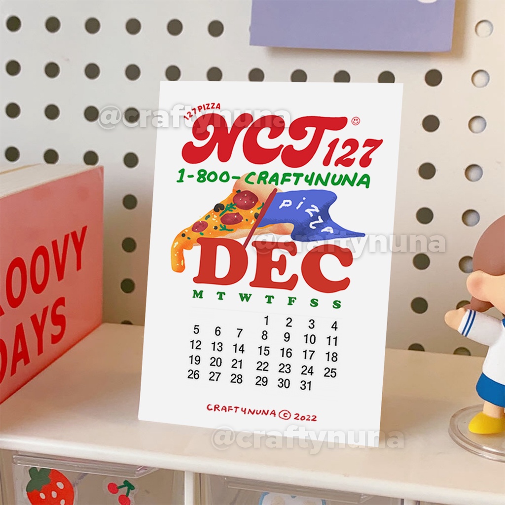 2022 FANART CALENDAR KPOP BTS NCT 127 DREAM season's greetings desk kalender meja dinding wall decor lucu aesthetic deco estetik cute cartoon kartun fanmade