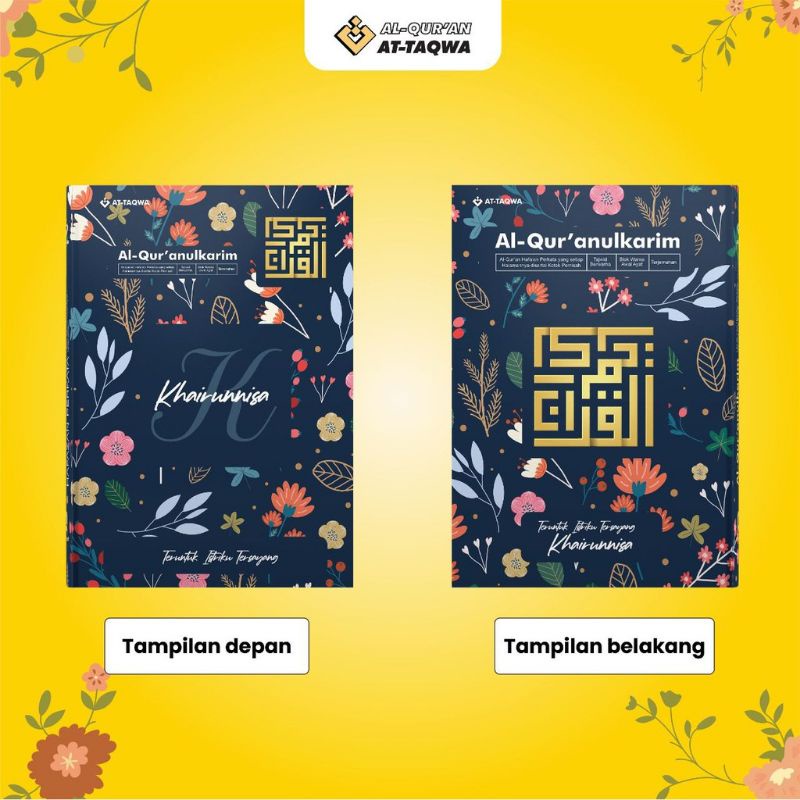 Al Quran Floral Custom A5 Alquran Hafalan Perkata