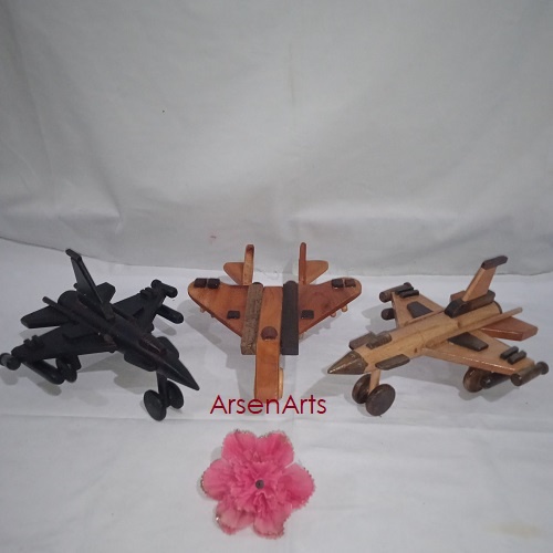 Miniatur Jet Pesawat Udara Bahan Kayu Ukuran Sedang Untuk Pajangan, Hiasan, Kado, Hadiah, Koleksi dan Mainan Anak