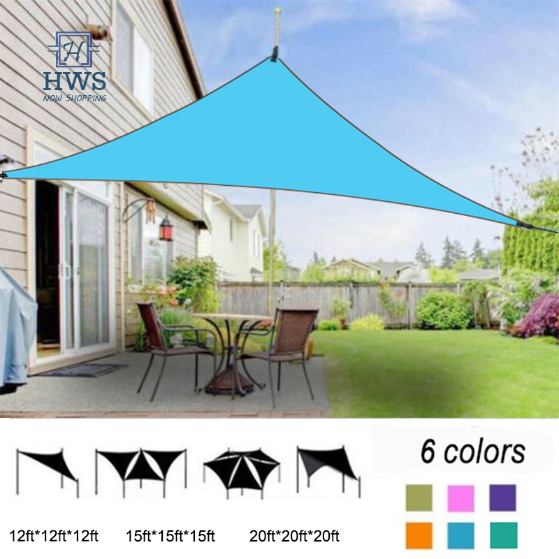 Uv Protection Canopy Outdoor Shade Triangular Rainproof Sunproof Awning Shopee Indonesia